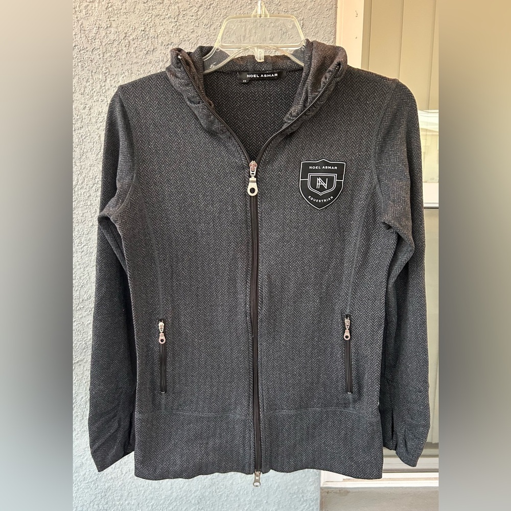 Women’s Noel Asmar Full Zip Pockets Equestrian Jacket Size XS Stretch Logo